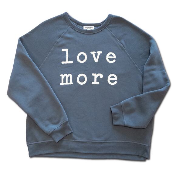 Grayson Threads Tops - Soft Comfy Dark Gray “Love More” Crewneck Sweatshirt - Trendy Positive Vibes